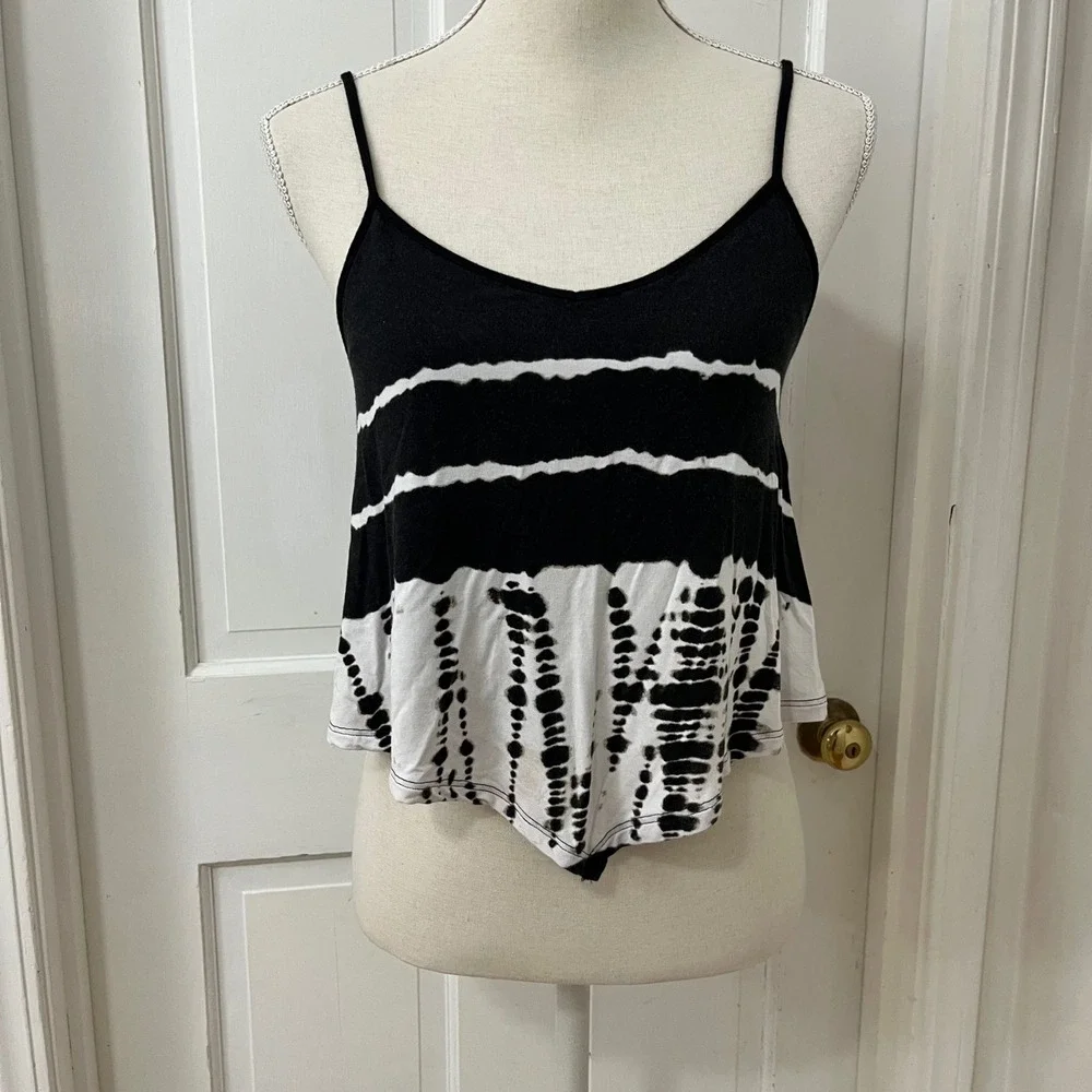 True Y2K AEO Soft & Sexy Tank Tie Dye Cami Top S Boho Sharkbite Festival Grunge